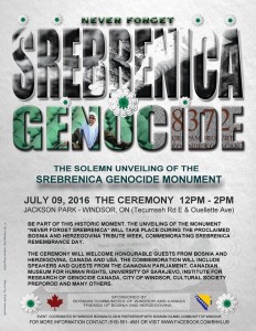 Srebrenica_Spomen_obiljezje_Windsor_Kanada_plakat