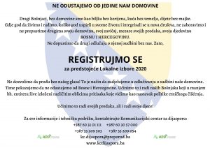 Read more about the article Registrujmo se za Lokalne izbore u BiH 2020.