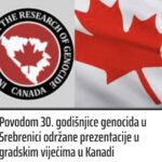U Kanadi prezentacije sjećanja na genocid u Srebrenici