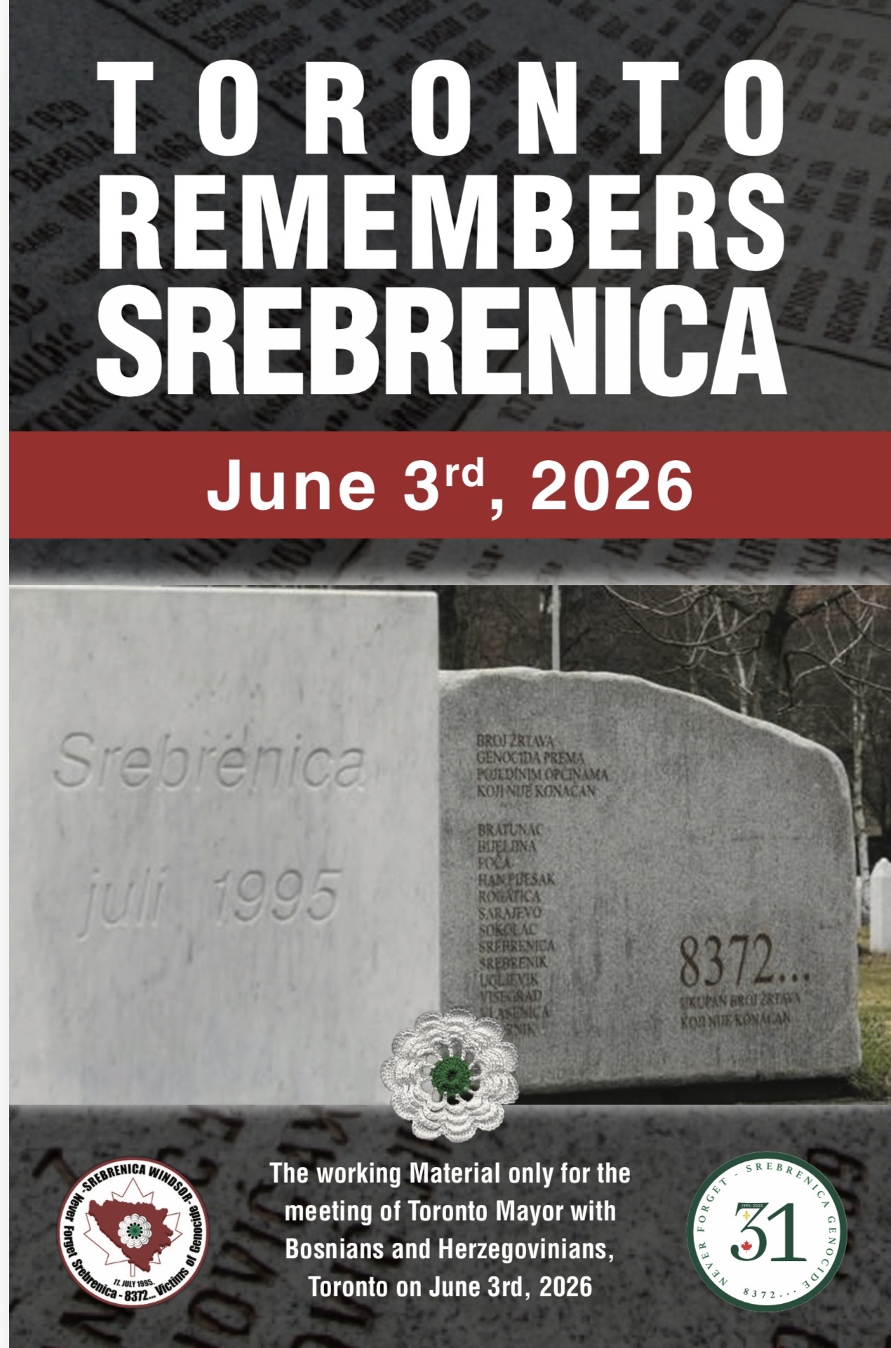 Read more about the article U Gradskoj skupštini Toronta održan čas historije povodom 31. godišnjice genocida u Srebrenici.